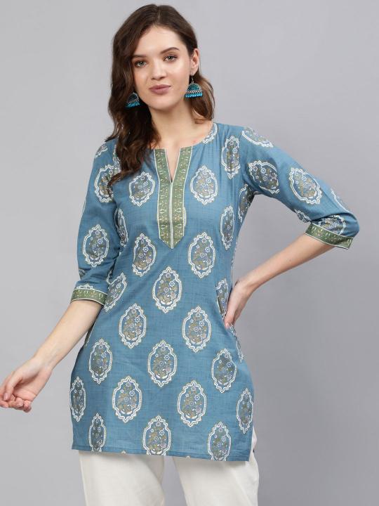 Shorya cotton printed short top wholesale dresses for women