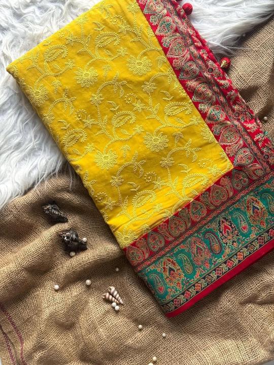 Shorya georgette lukhnowi sarees wholesale online shopping