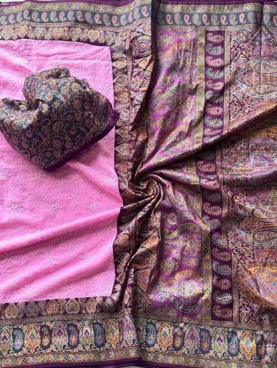 Shorya georgette lukhnowi sarees wholesale online shopping