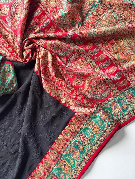 Shorya georgette lukhnowi sarees wholesale online shopping