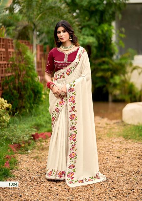 Shorya korial tusser silk printed catalogue sarees wholesale surat