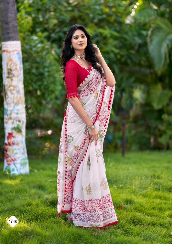 Shorya s.r pum pum 17 cotton saree wholesale market in surat