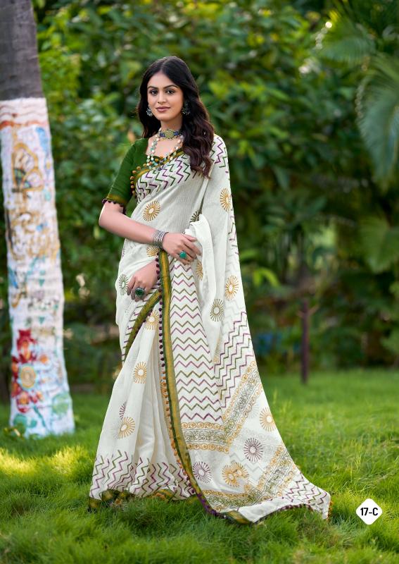 Shorya s.r pum pum 17 cotton saree wholesale market in surat