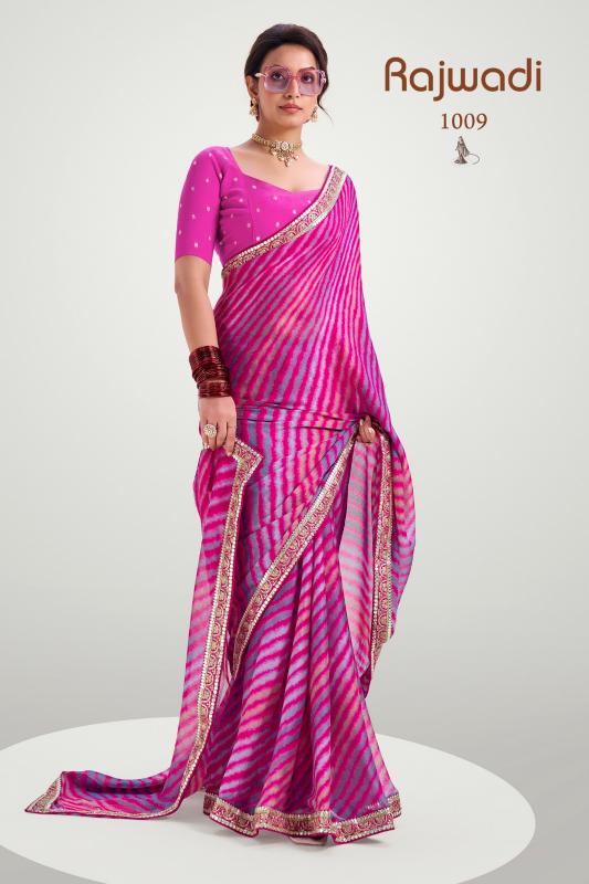 Shorya stavan rajwadi silk with jaipuri saree surat wholesale market 