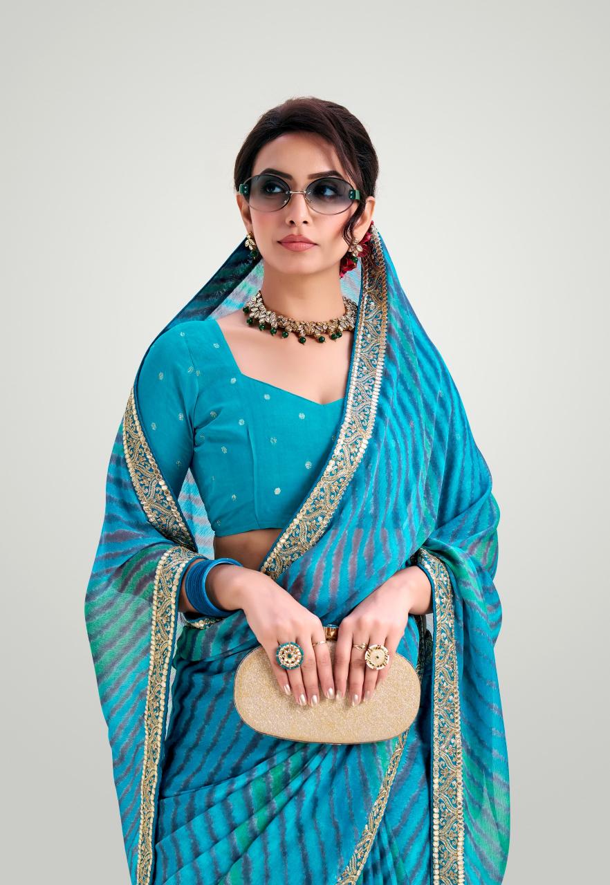Shorya stavan rajwadi silk with jaipuri saree surat wholesale market 