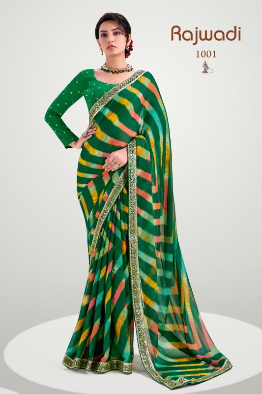 Shorya stavan rajwadi silk with jaipuri saree surat wholesale market 
