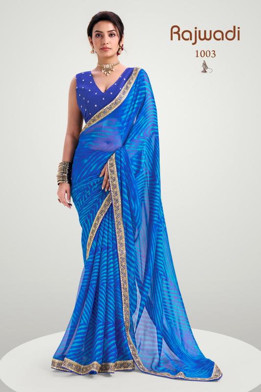 Shorya stavan rajwadi silk with jaipuri saree surat wholesale market 