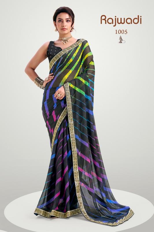 Shorya stavan rajwadi silk with jaipuri saree surat wholesale market 