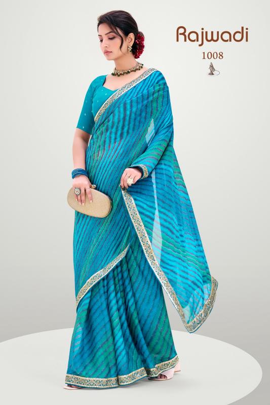 Shorya stavan rajwadi silk with jaipuri saree surat wholesale market 