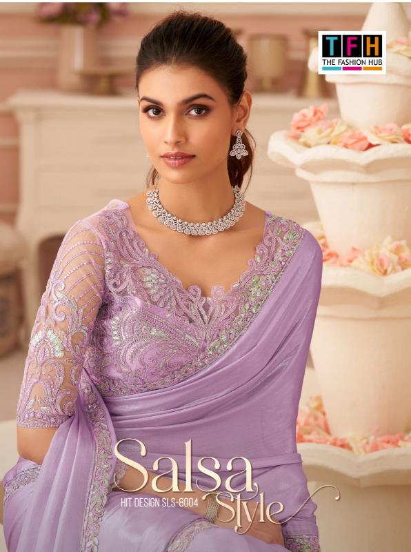 Shorya TFH salsa style d.no.8004 sarees wholesale market