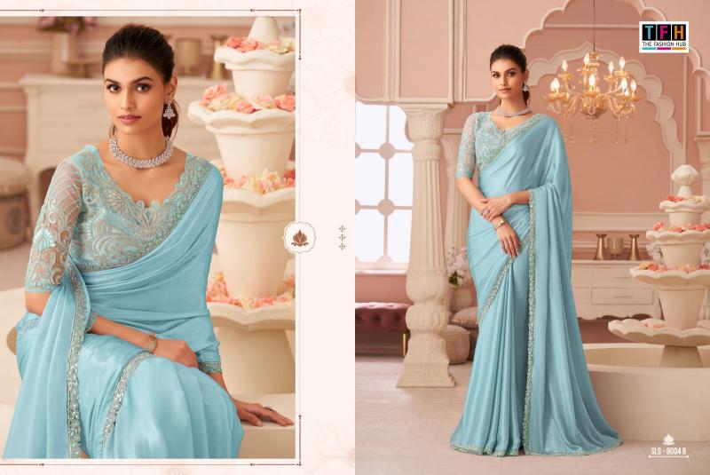 Shorya TFH salsa style d.no.8004 sarees wholesale market