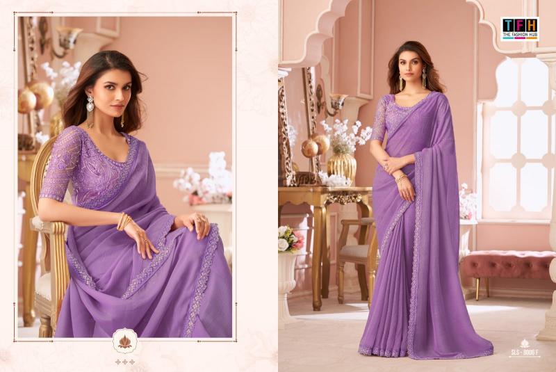 Shorya TFH salsa style d.no 8006 georgette saree wholesale cloth market in surat with price list 