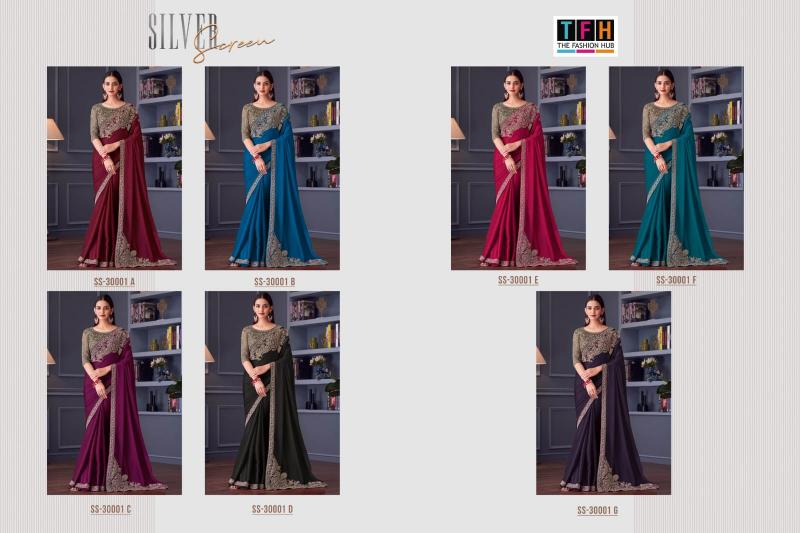 Shorya TFH silver screen sarees wholesale market in surat