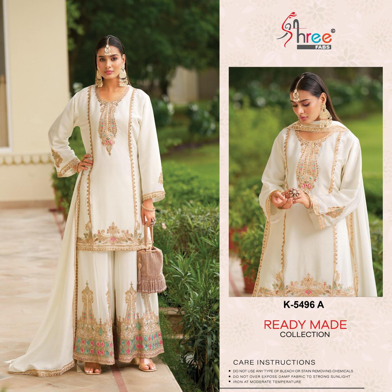 Shree fab d.no.K 5496 readymade salwar suits wholesale catalogue