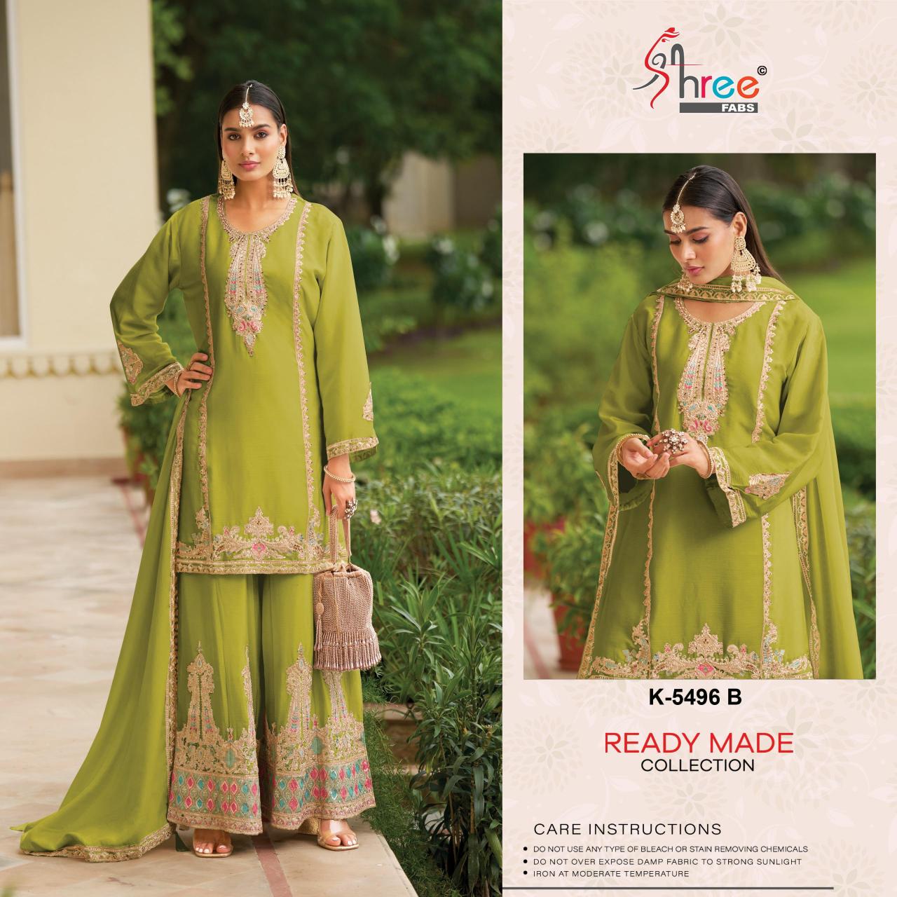 Shree fab d.no.K 5496 readymade salwar suits wholesale catalogue