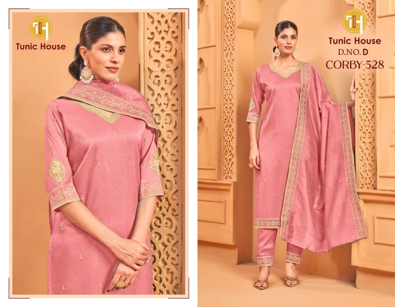 Tunic house corby 528 wholesale dress material market in nagpur