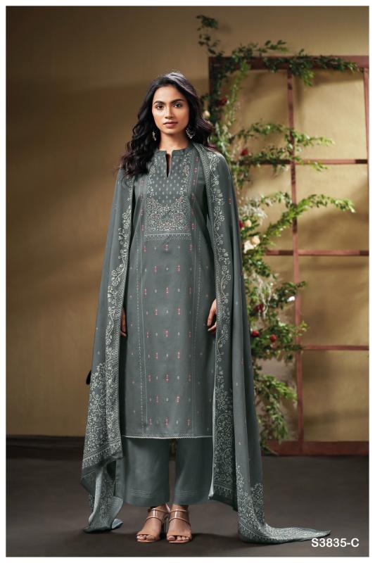 Ganga nesha 3835 corduroy printed wholesale dealers for dress materials