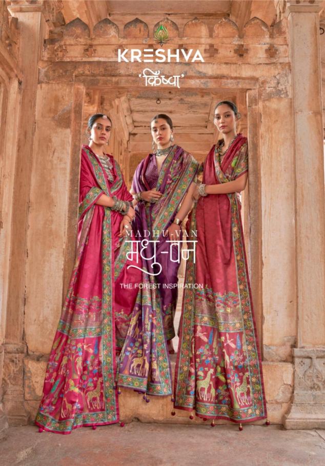 Shorya krehsva madhuvan silk saree wholesale kapda market