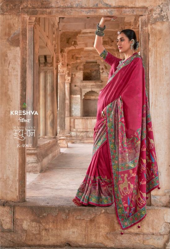 Shorya krehsva madhuvan silk saree wholesale kapda market