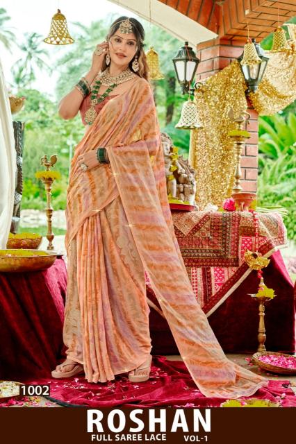 Shorya roshan vol 1 zari printed saree ka wholesale market