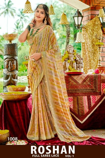 Shorya roshan vol 1 zari printed saree ka wholesale market