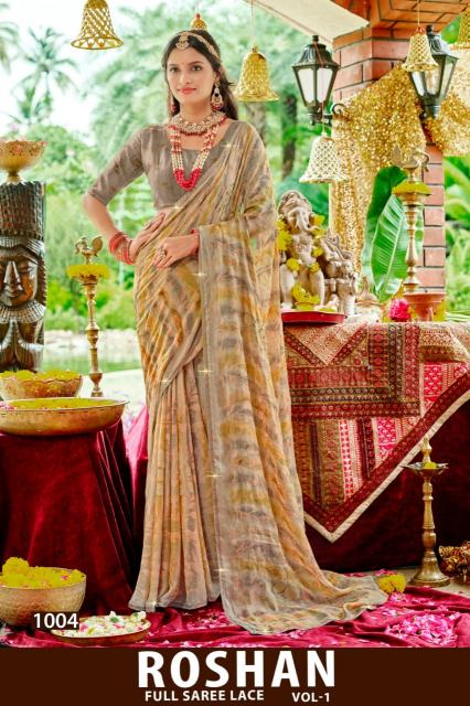 Shorya roshan vol 1 zari printed saree ka wholesale market