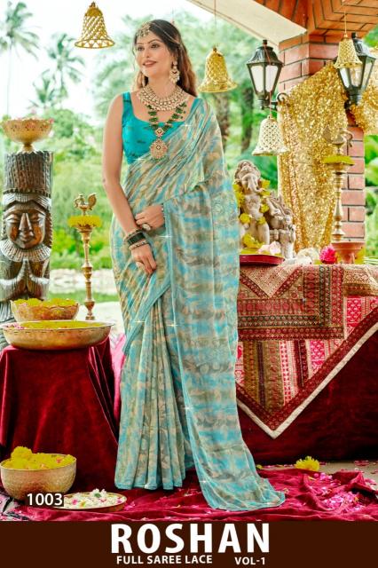 Shorya roshan vol 1 zari printed saree ka wholesale market