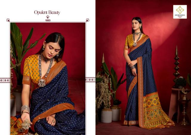 Shorya shristi butty print surat bombay market wholesale saree 