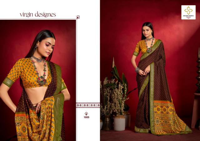 Shorya shristi butty print surat bombay market wholesale saree 