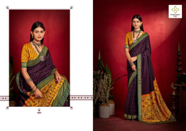 Shorya shristi butty print surat bombay market wholesale saree 