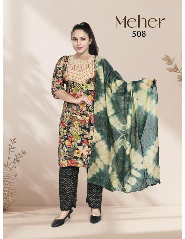Shorya trendy meher vol 5 best long kurtis online shopping india