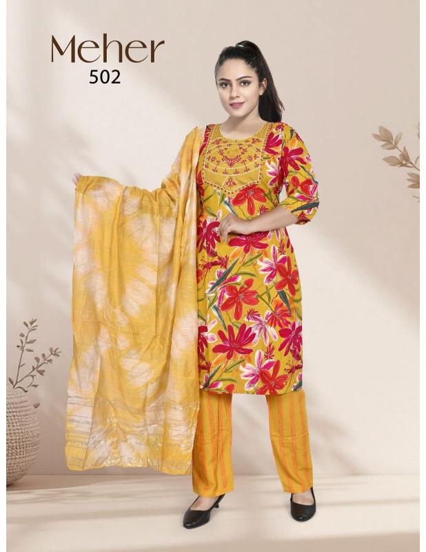 Shorya trendy meher vol 5 best long kurtis online shopping india