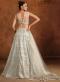 White Heavy Net Thread Embroidery Work Party Wear Lehenga choli wholesale market