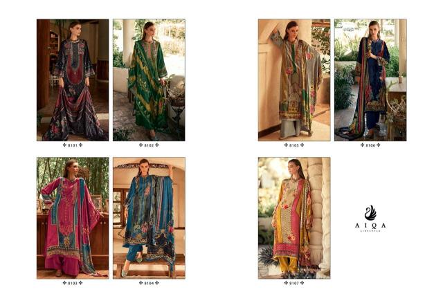 Aiqa the new vintage printed non catalog dress materials wholesaler