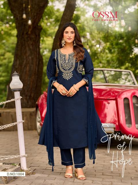 Ossm gulzar vol 2 fancy 3pcs catalogue kurti wholesale