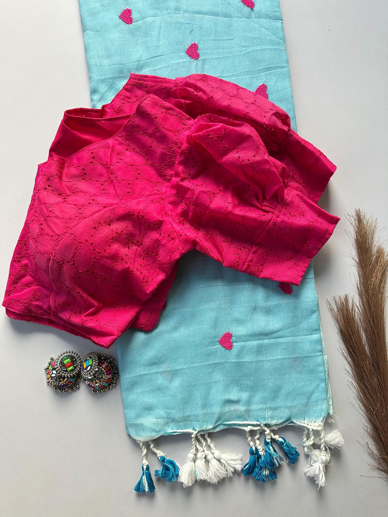 Blousewala original heart khadi cotton surat saree wholesale market