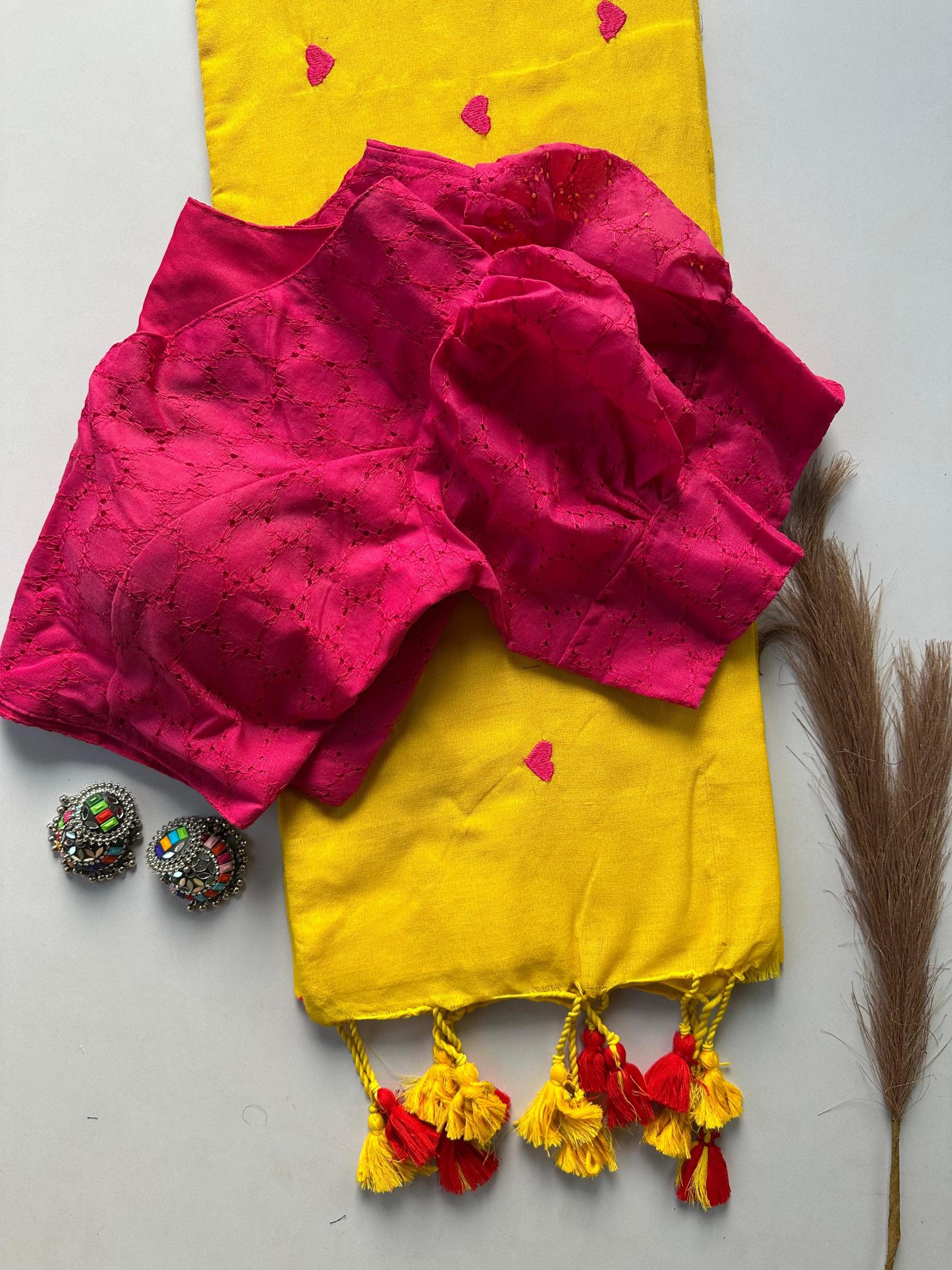 Blousewala original heart khadi cotton surat saree wholesale market