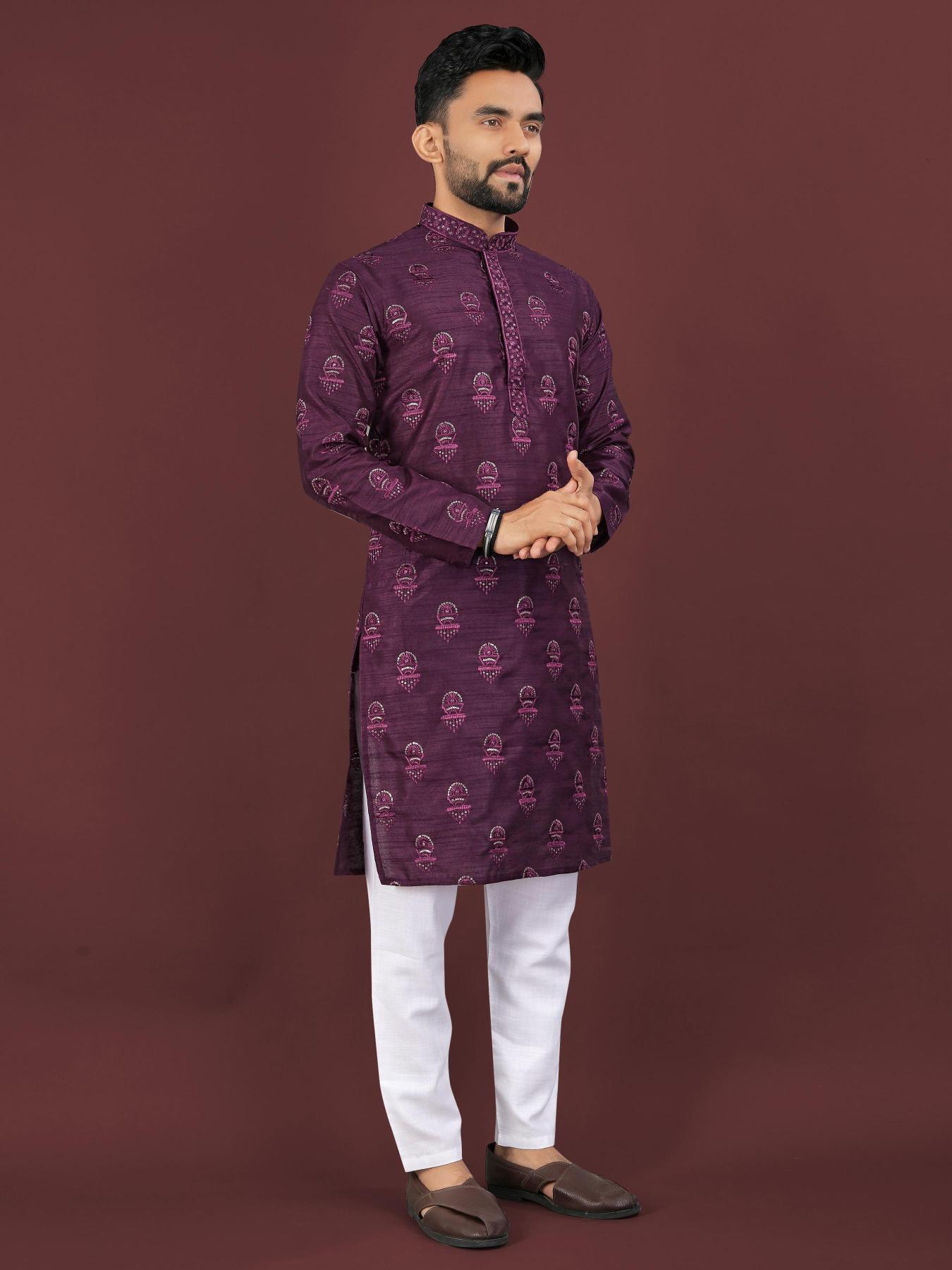 Sangrila Banglory silk Surat wholesale market for mens wear Kurta