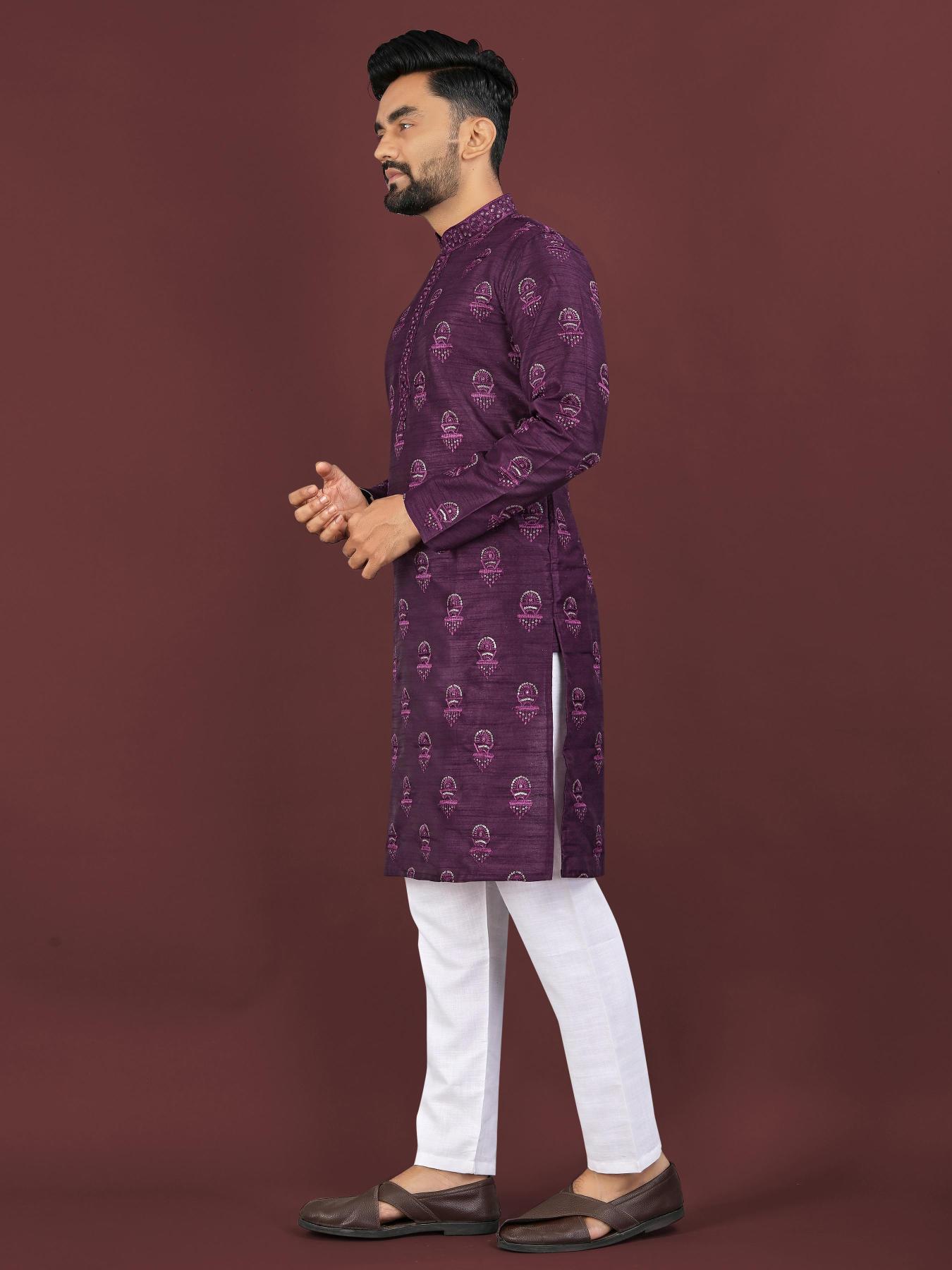 Sangrila Banglory silk Surat wholesale market for mens wear Kurta