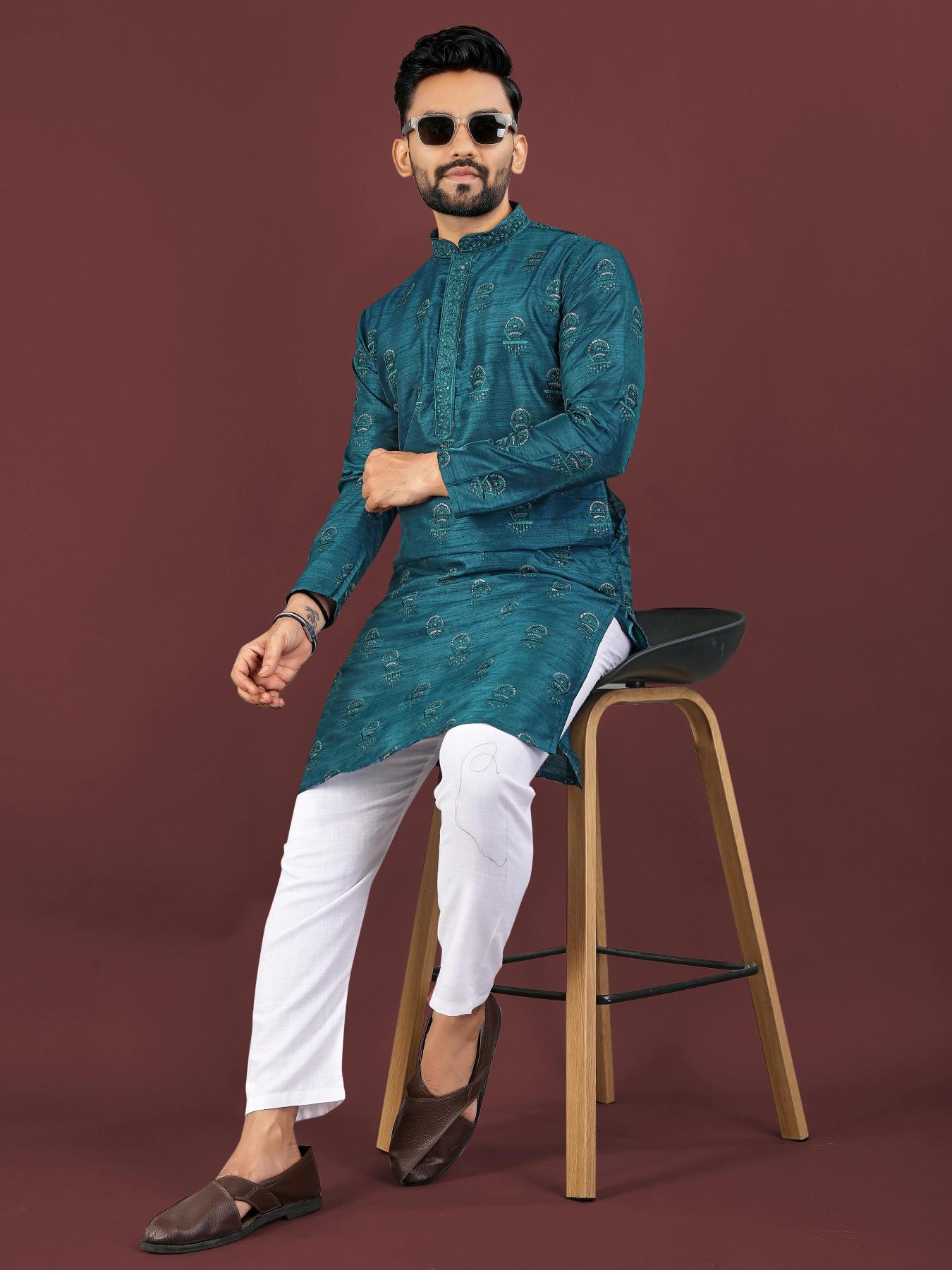 Sangrila Banglory silk Surat wholesale market for mens wear Kurta
