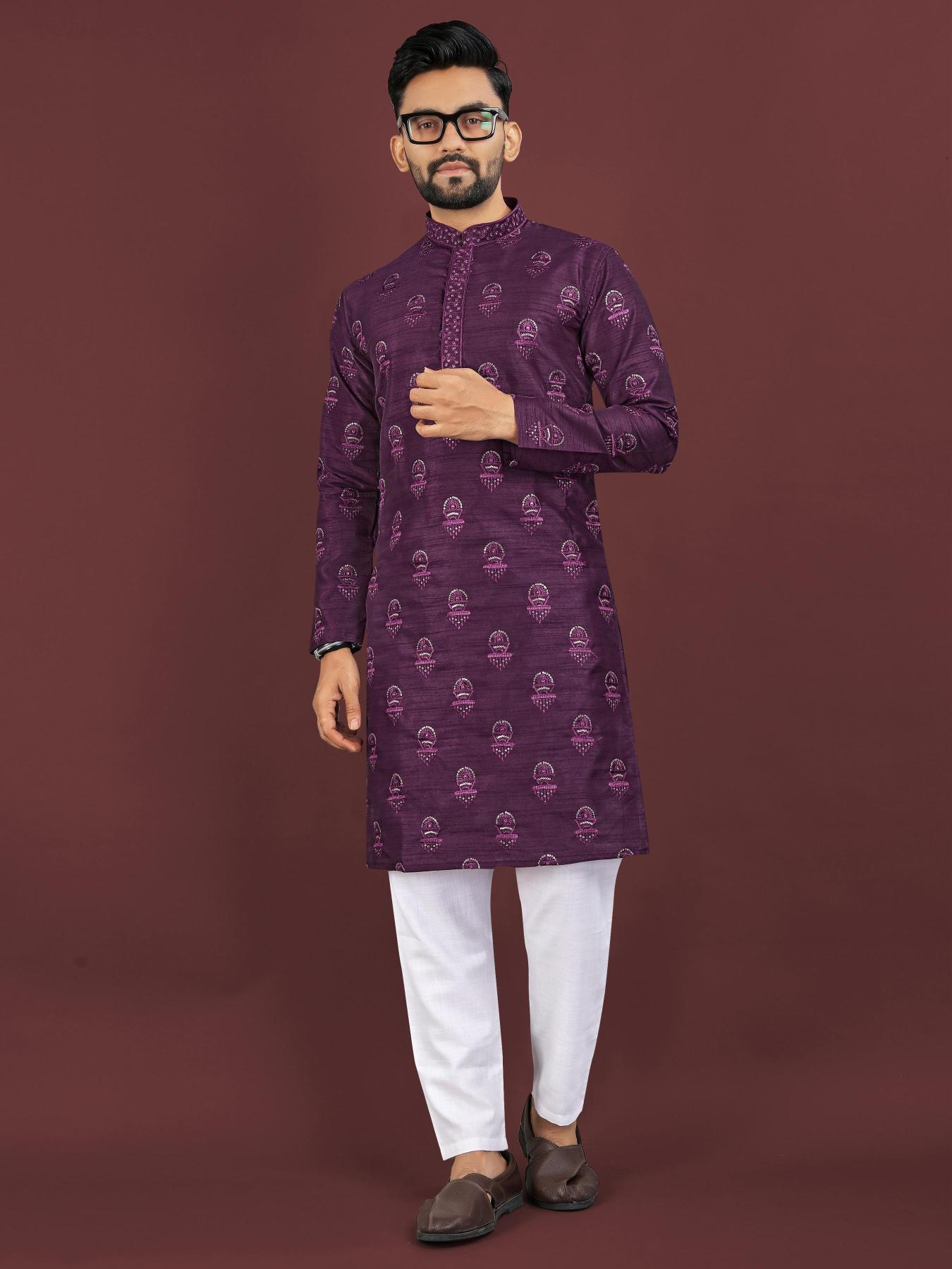 Sangrila Banglory silk Surat wholesale market for mens wear Kurta