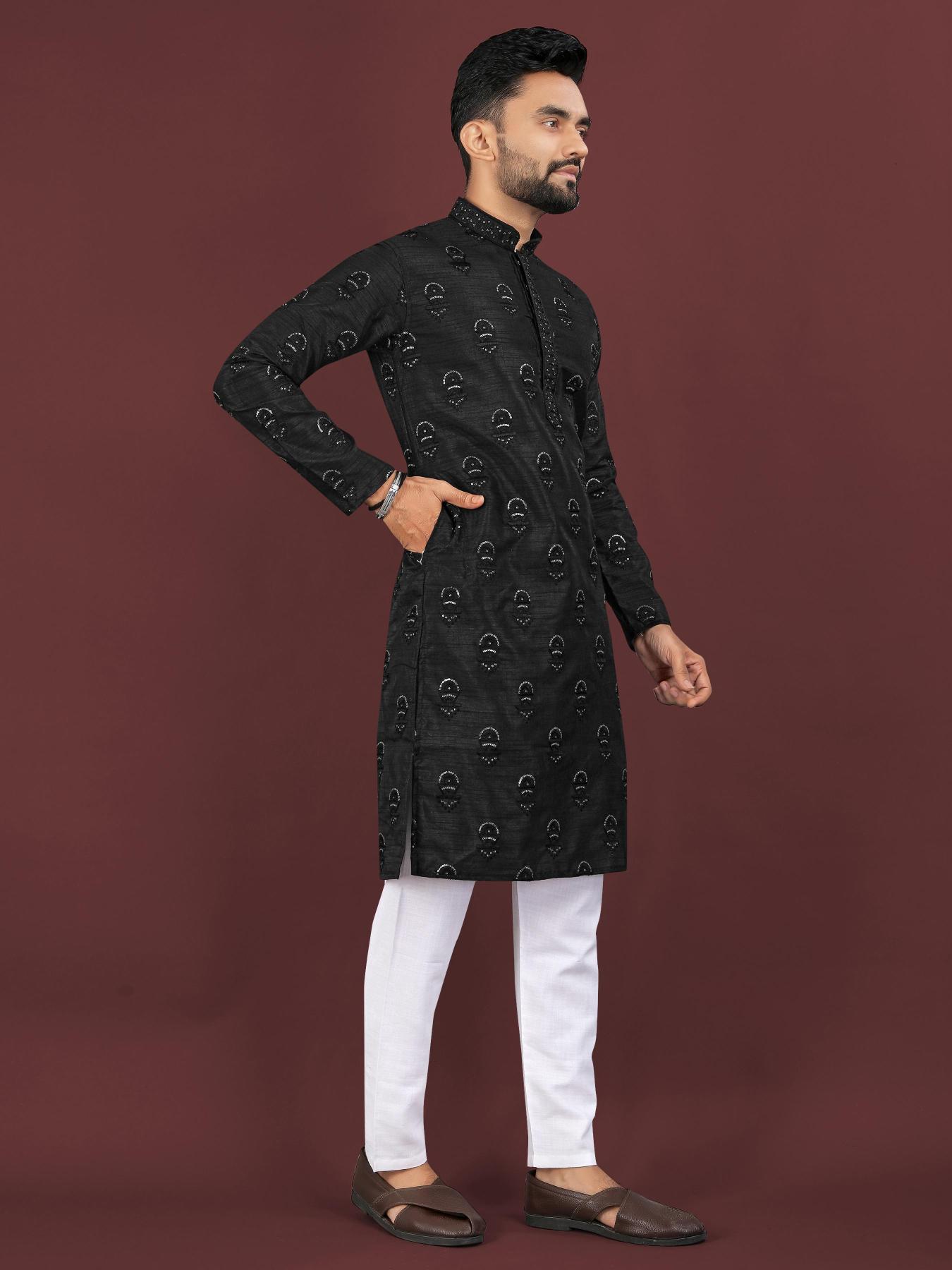 Sangrila Banglory silk Surat wholesale market for mens wear Kurta