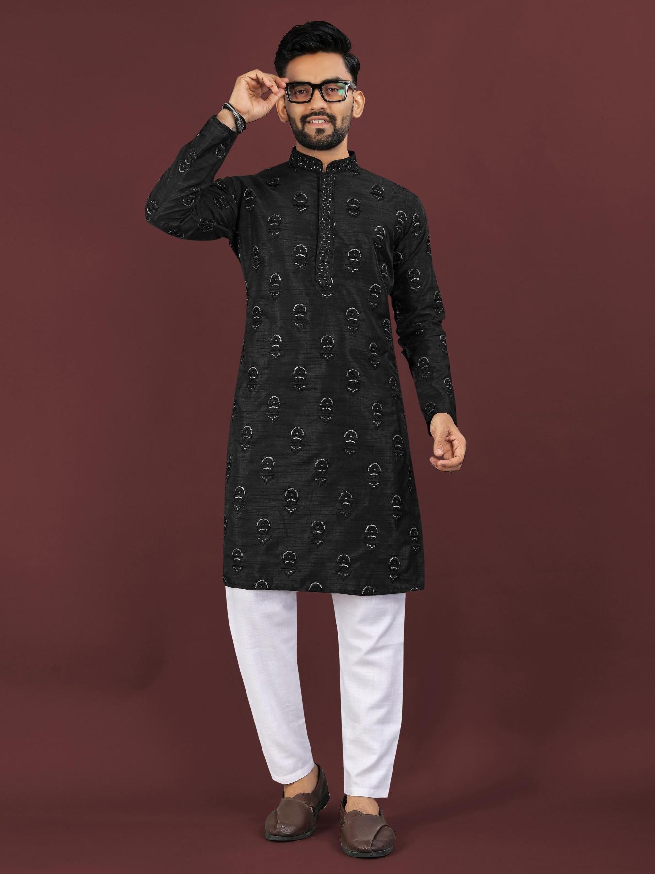 Sangrila Banglory silk Surat wholesale market for mens wear Kurta