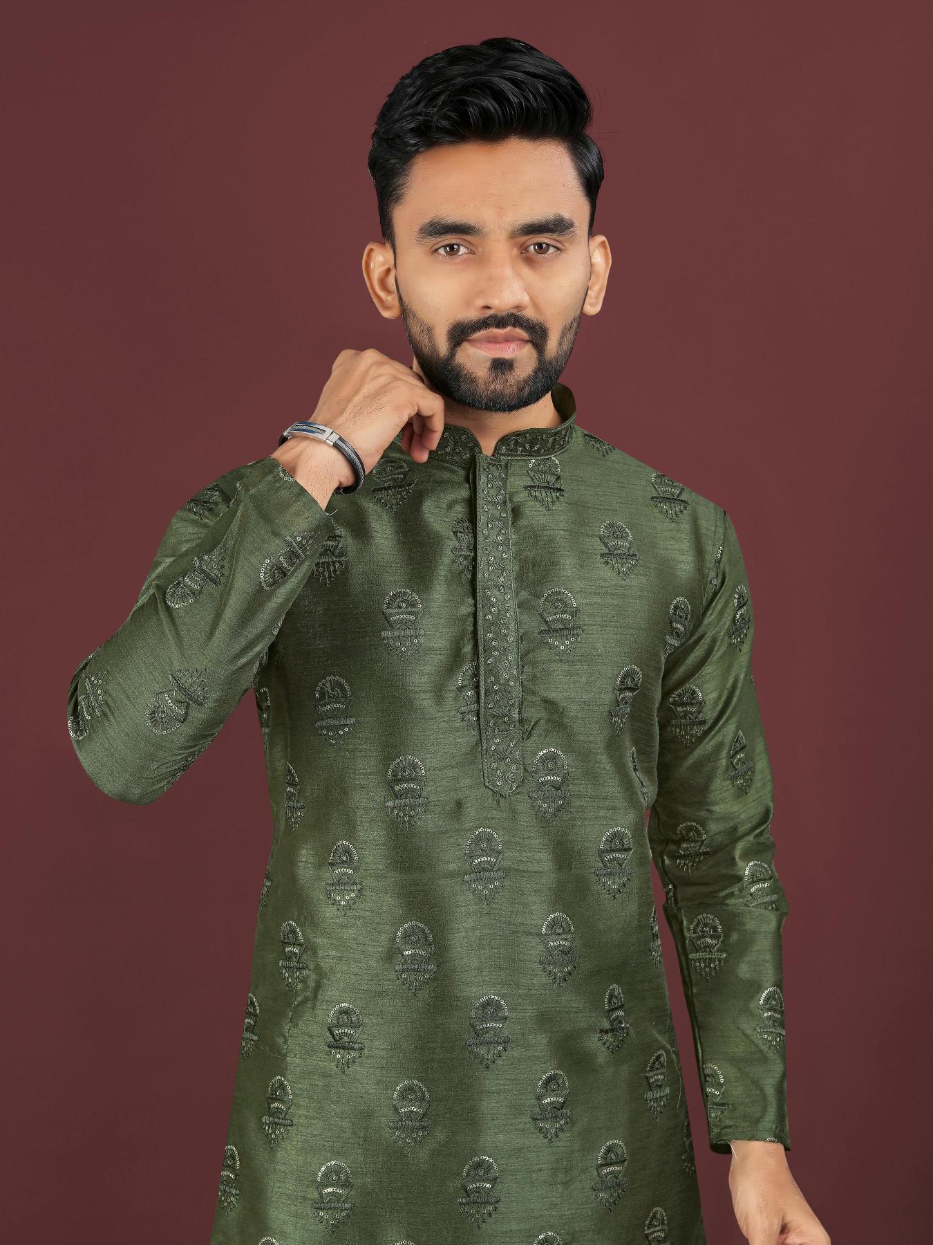 Sangrila Banglory silk Surat wholesale market for mens wear Kurta