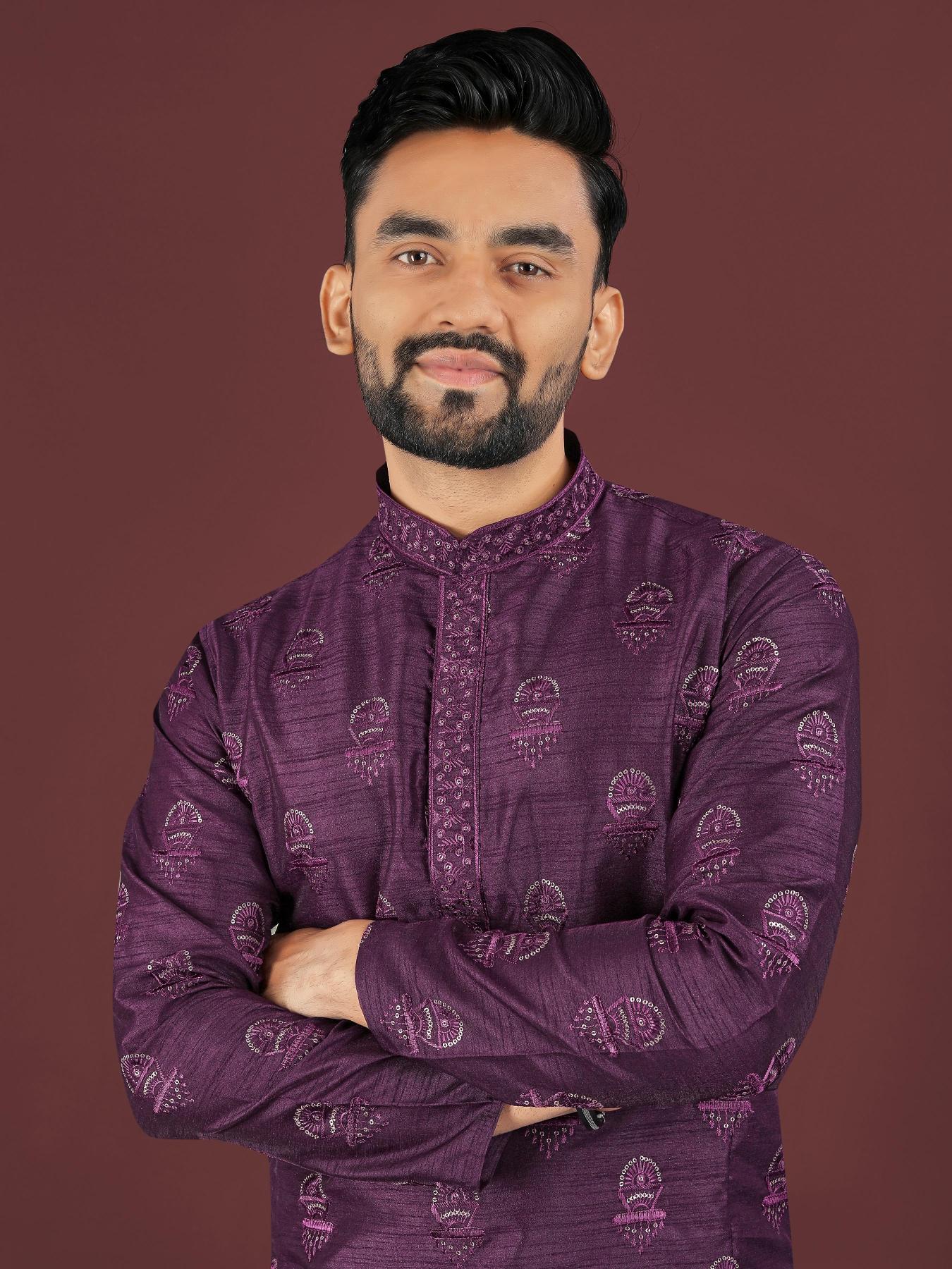 Sangrila Banglory silk Surat wholesale market for mens wear Kurta