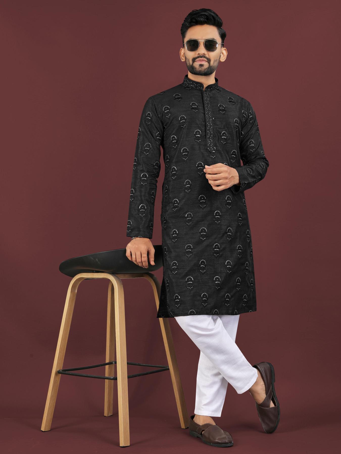 Sangrila Banglory silk Surat wholesale market for mens wear Kurta