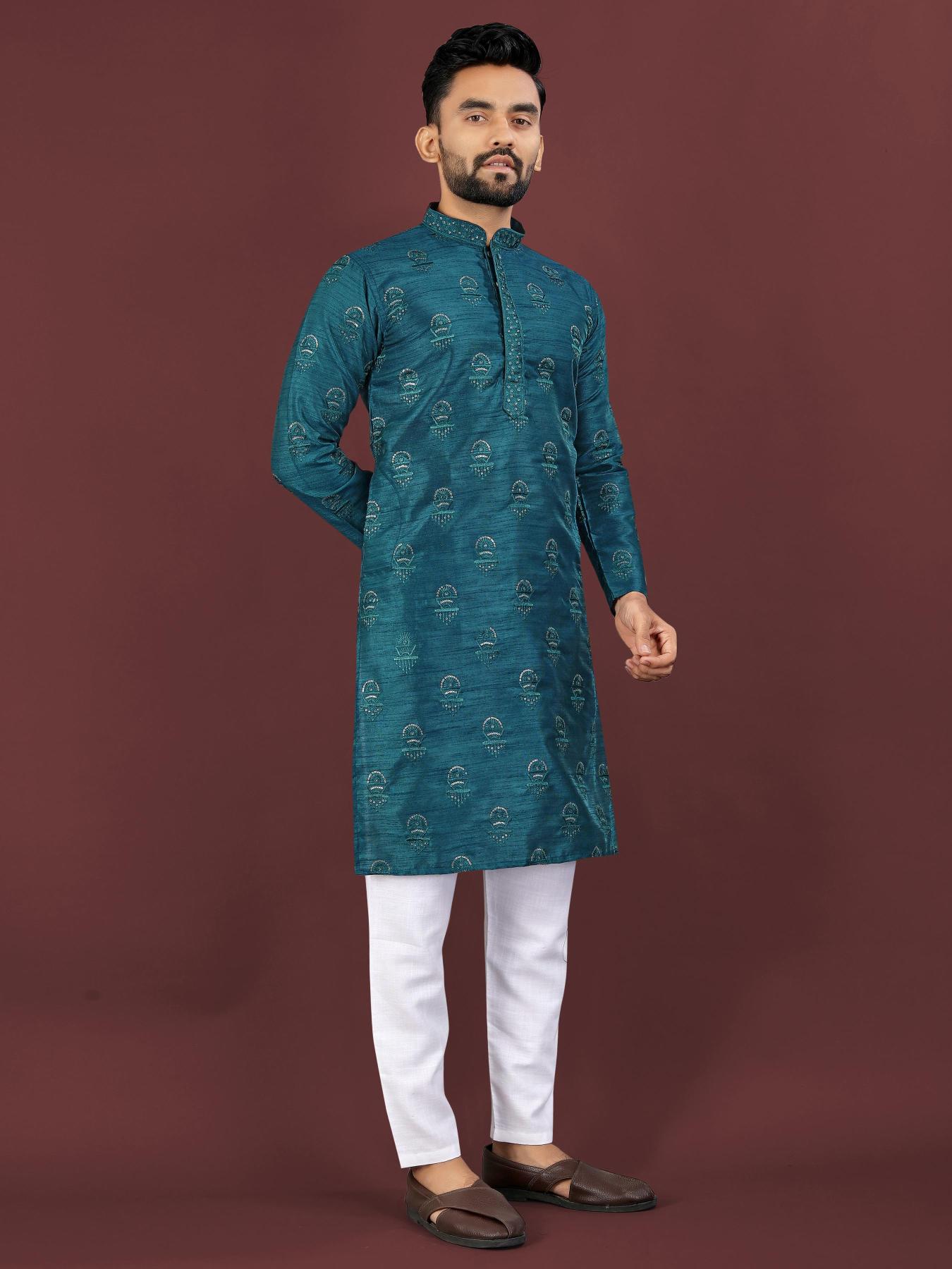 Sangrila Banglory silk Surat wholesale market for mens wear Kurta