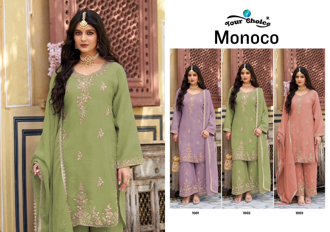Your choice monoco latest salwar suit wholesale catalogue 