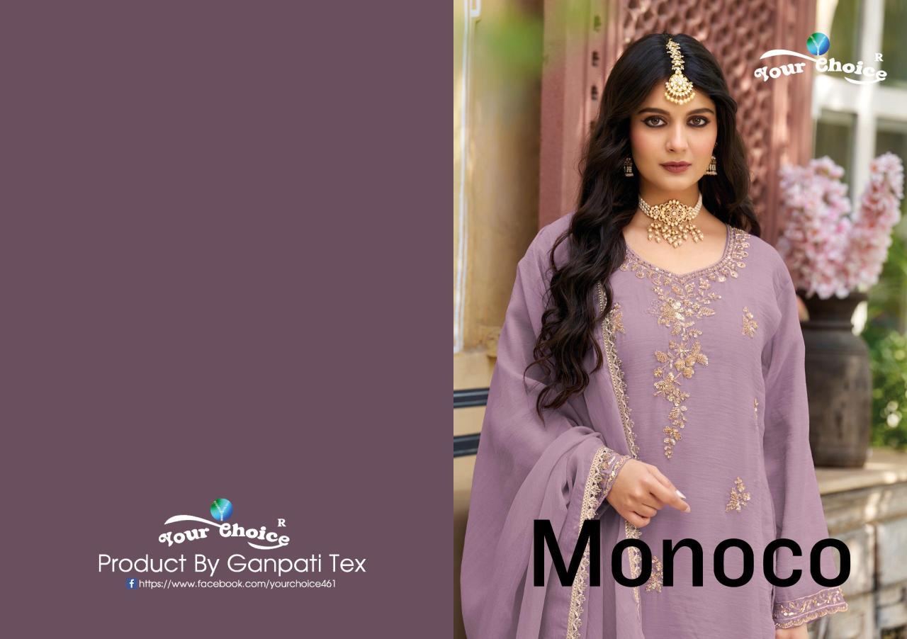 Your choice monoco latest salwar suit wholesale catalogue 