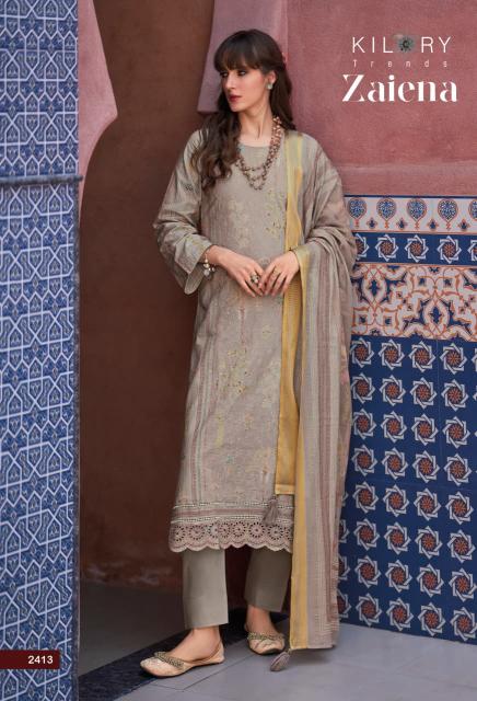Kilory zaiena cotton catalogue dress material wholesale 